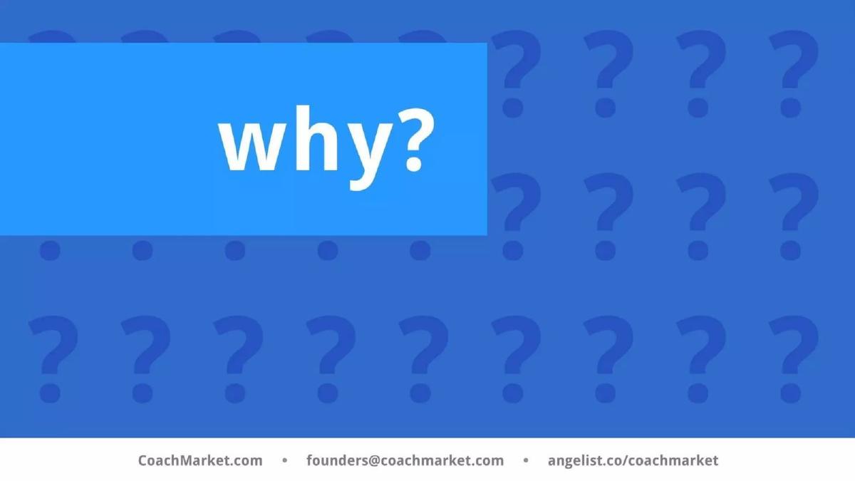 CoachMarket pitch deck slide 5 of 14