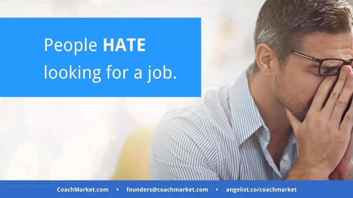 CoachMarket pitch deck slide 6 of 14