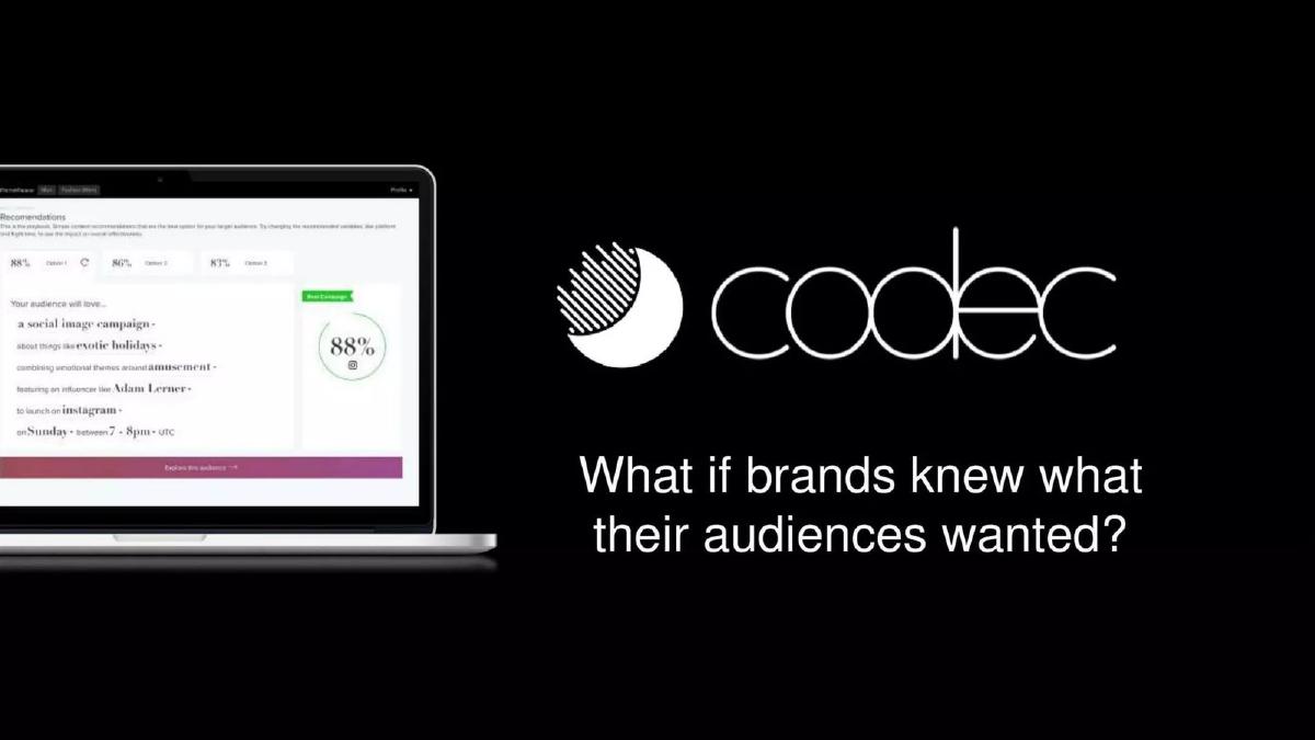 Codec pitch deck slide 1 of 11