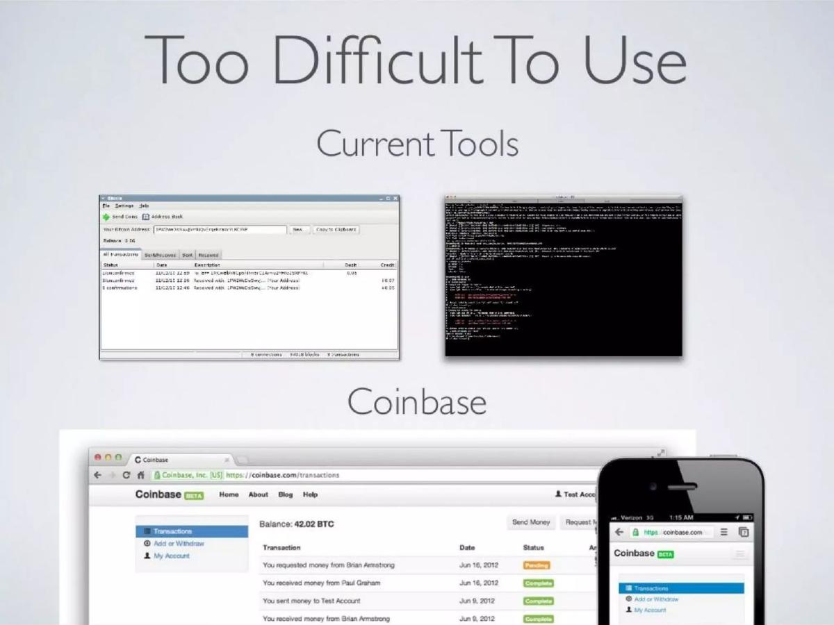Coinbase pitch deck slide 6 of 11