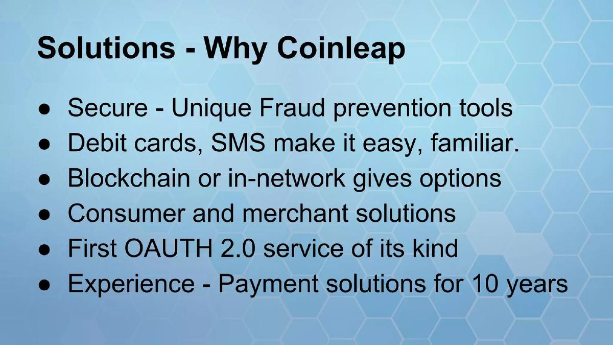 Coinleap pitch deck slide 5 of 9