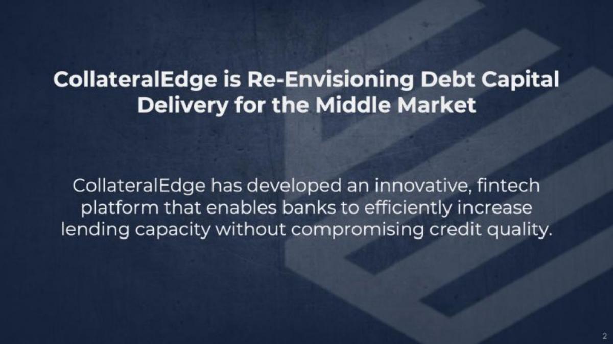 CollateralEdge pitch deck slide 2 of 11
