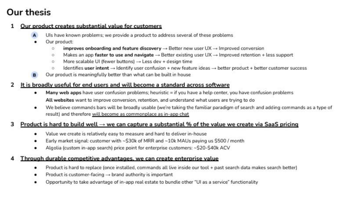 CommandBar pitch deck slide 2 of 6