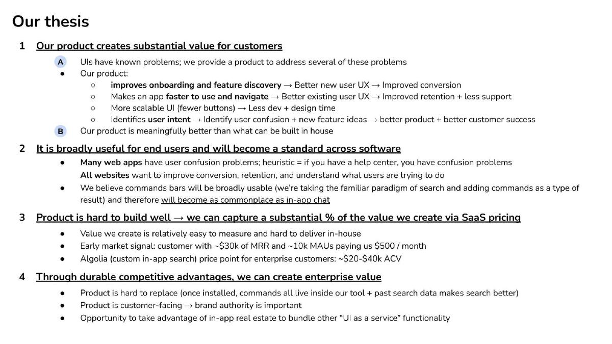 CommandBar pitch deck slide 4 of 7