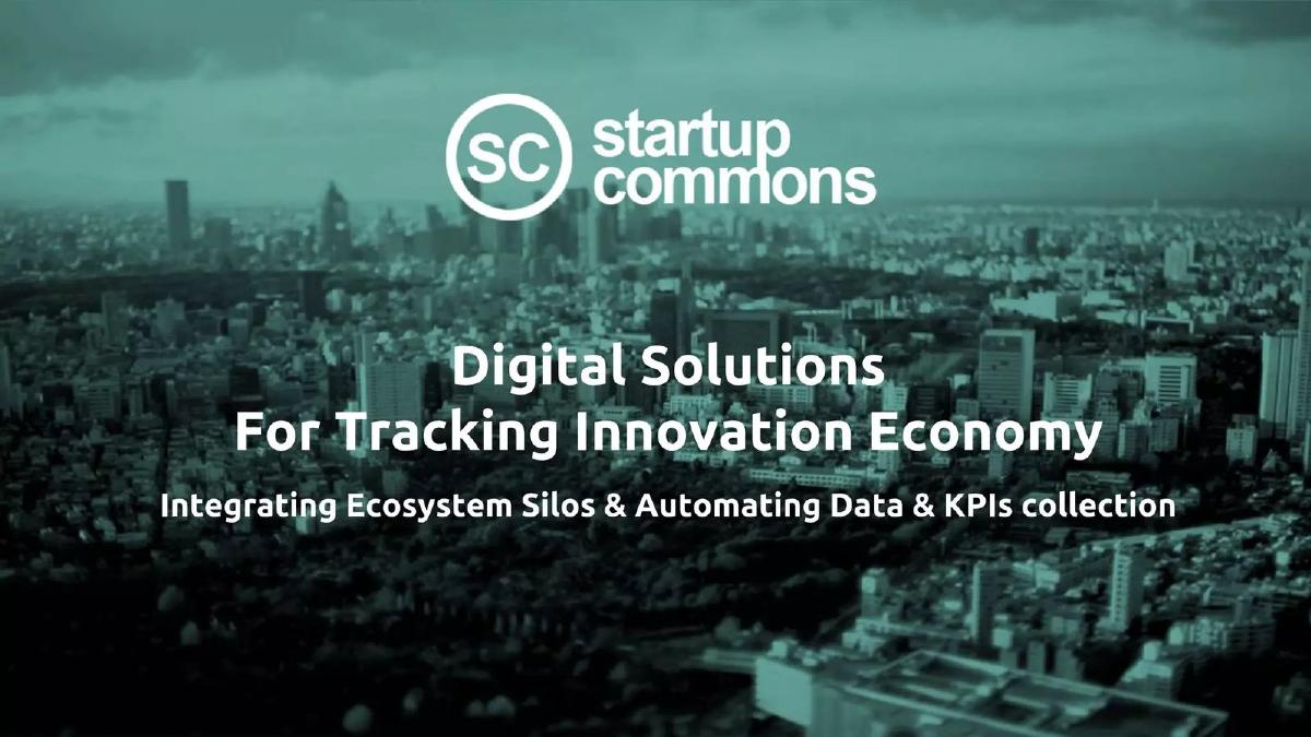 Startup Commons pitch deck slide 1 of 45