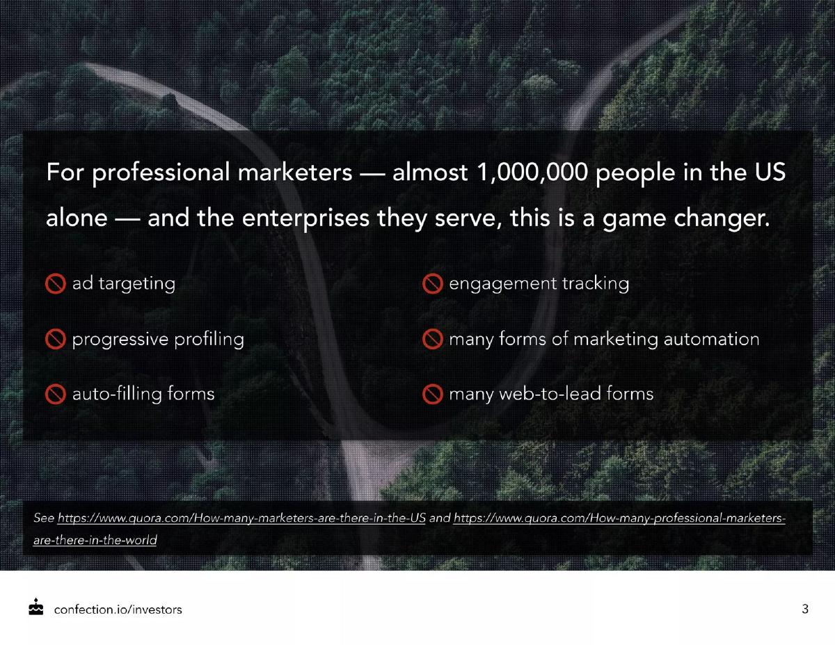 Confection pitch deck slide 3 of 24