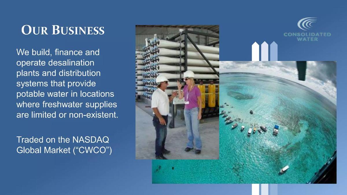 Consolidated Water pitch deck slide 5 of 15