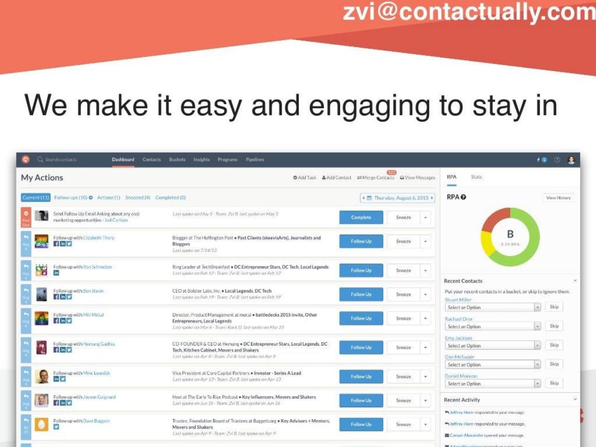 Contactually pitch deck slide 4 of 10