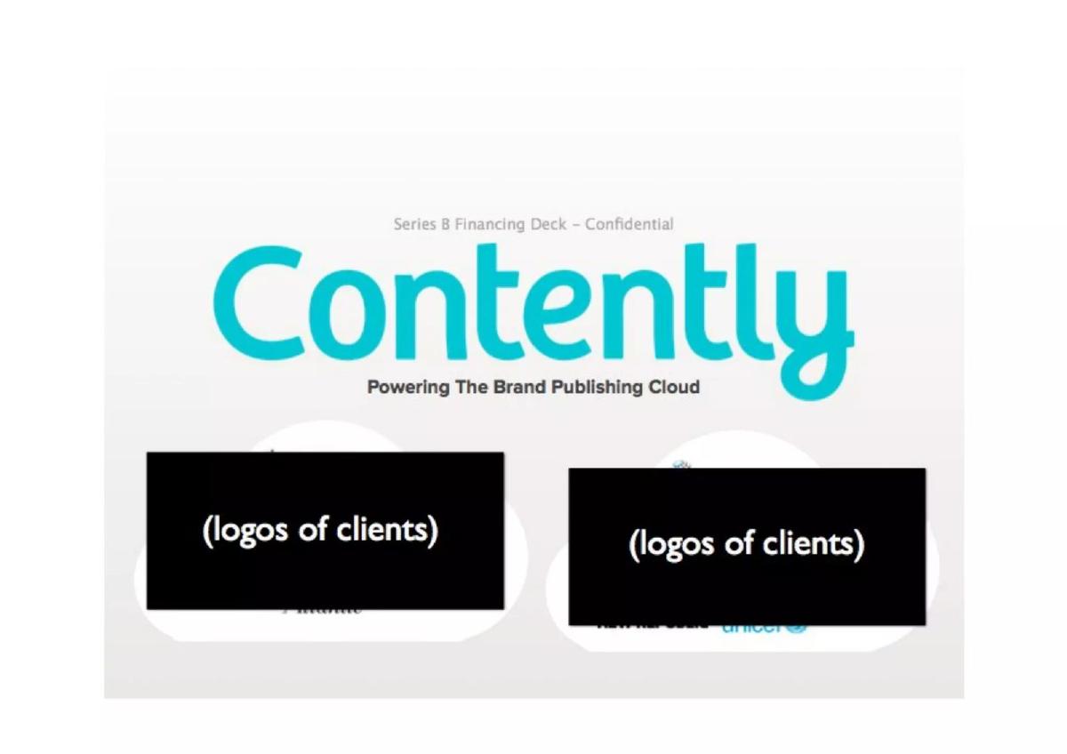 Contently pitch deck slide 1 of 14