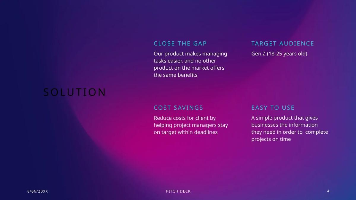 Contoso pitch deck slide 4 of 21