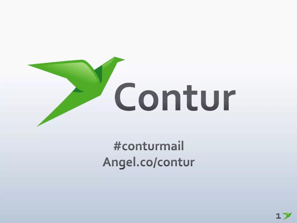 Contur pitch deck slide 1 of 11