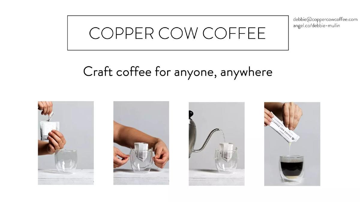 Copper Cow Coffee pitch deck slide 4 of 11