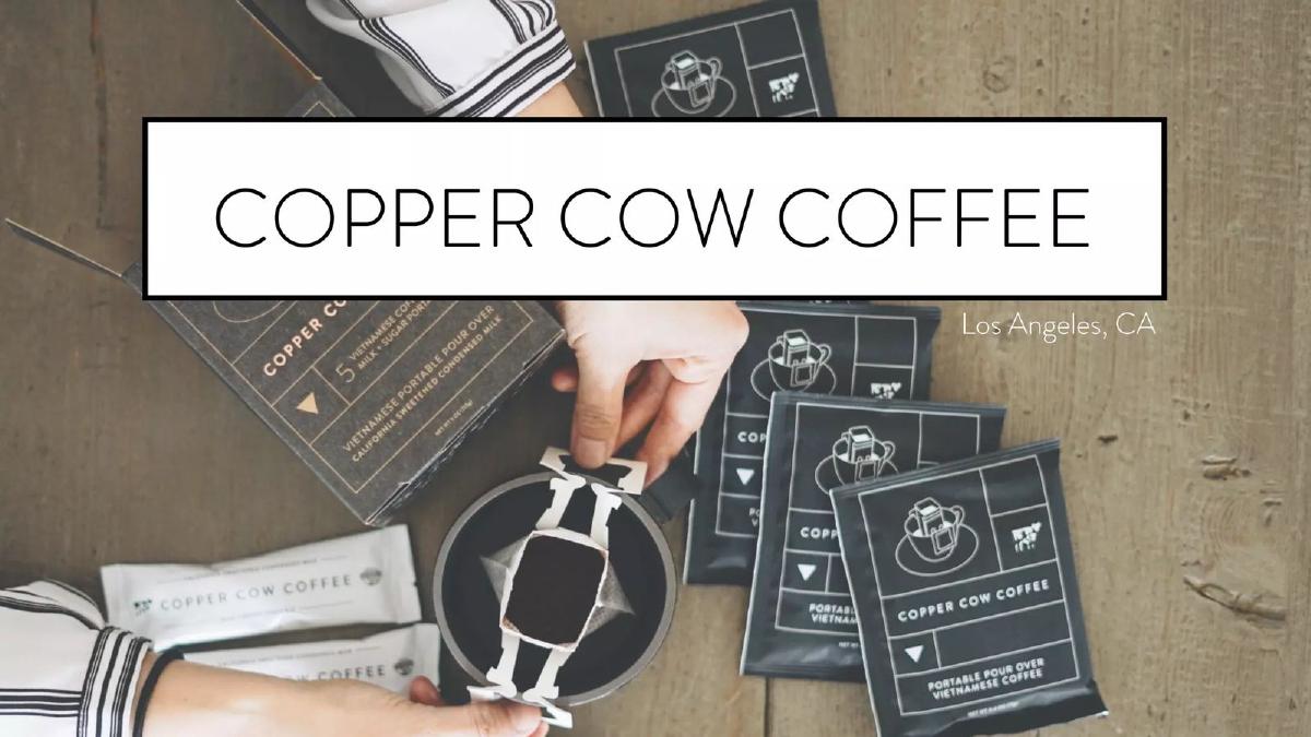 Copper Cow Coffee pitch deck slide 1 of 11
