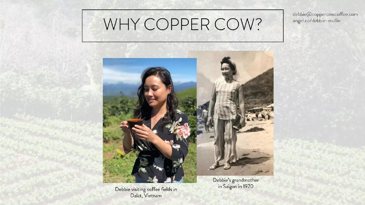 Copper Cow Coffee pitch deck slide 2 of 11