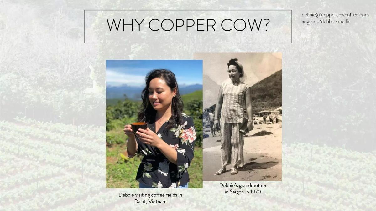 Copper Cow Coffee pitch deck slide 2 of 11