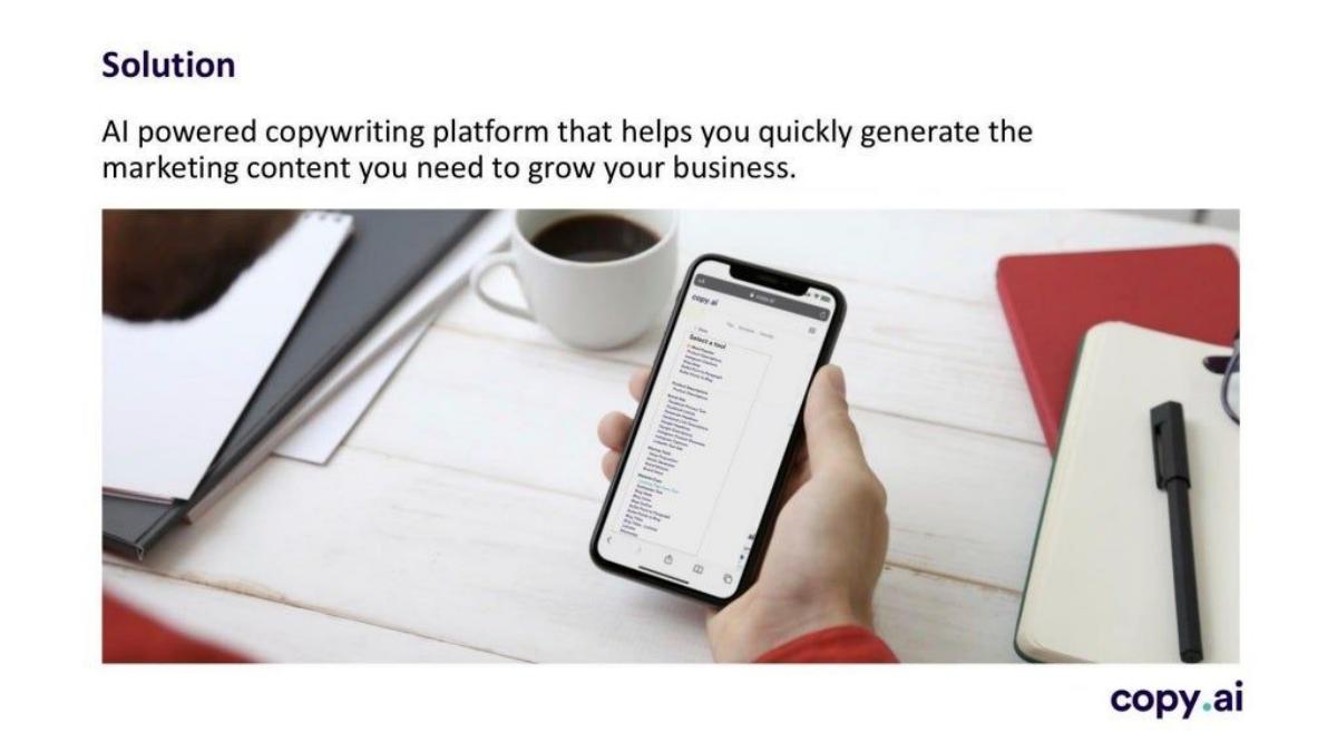 Copy.AI pitch deck slide 3 of 8
