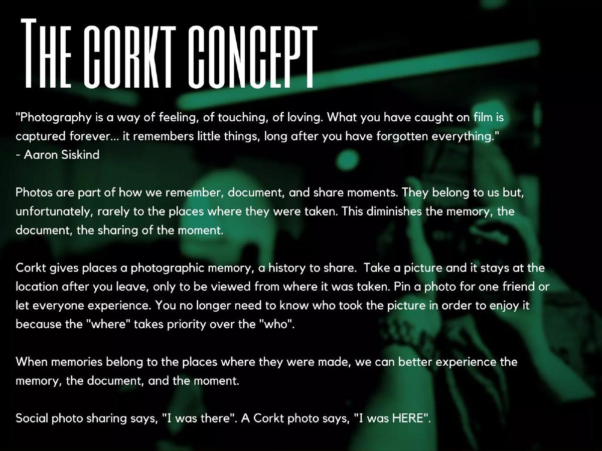 Corkt pitch deck slide 3 of 12