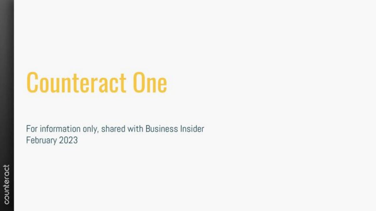 Counteract pitch deck slide 1 of 12