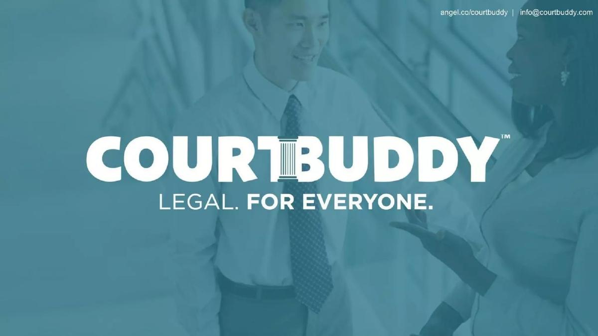 Court Buddy pitch deck slide 1 of 11