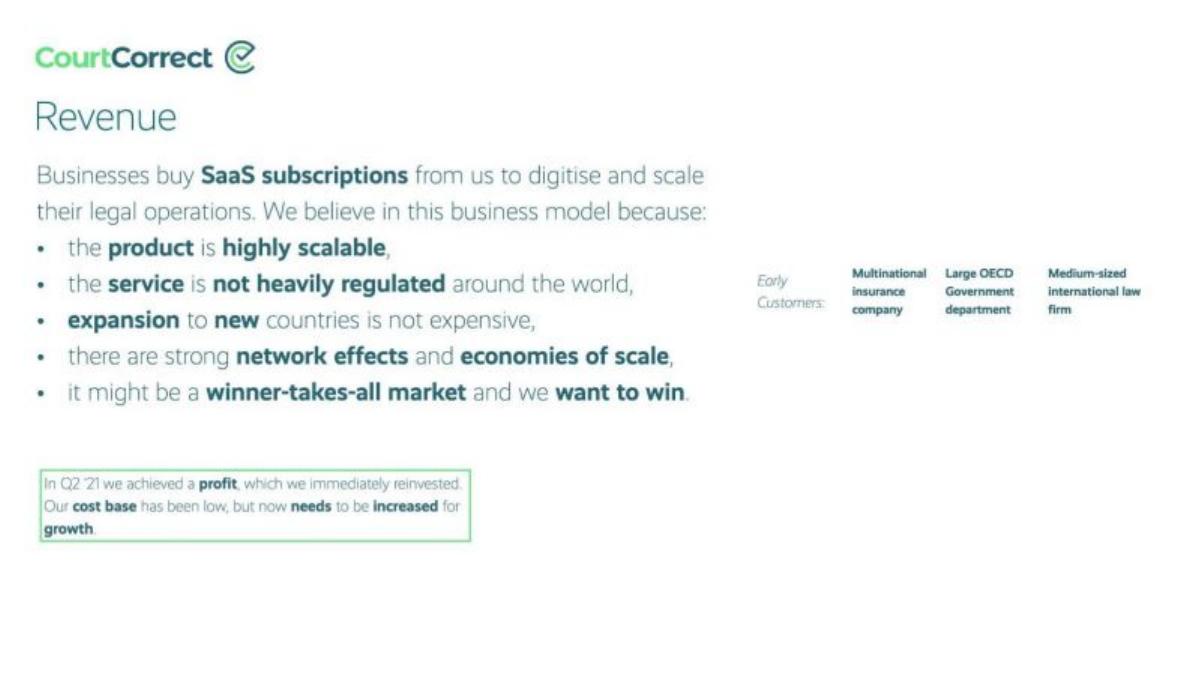 CourtCorrect pitch deck slide 5 of 13