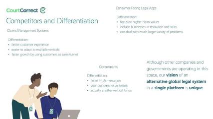 CourtCorrect pitch deck competition slide 8