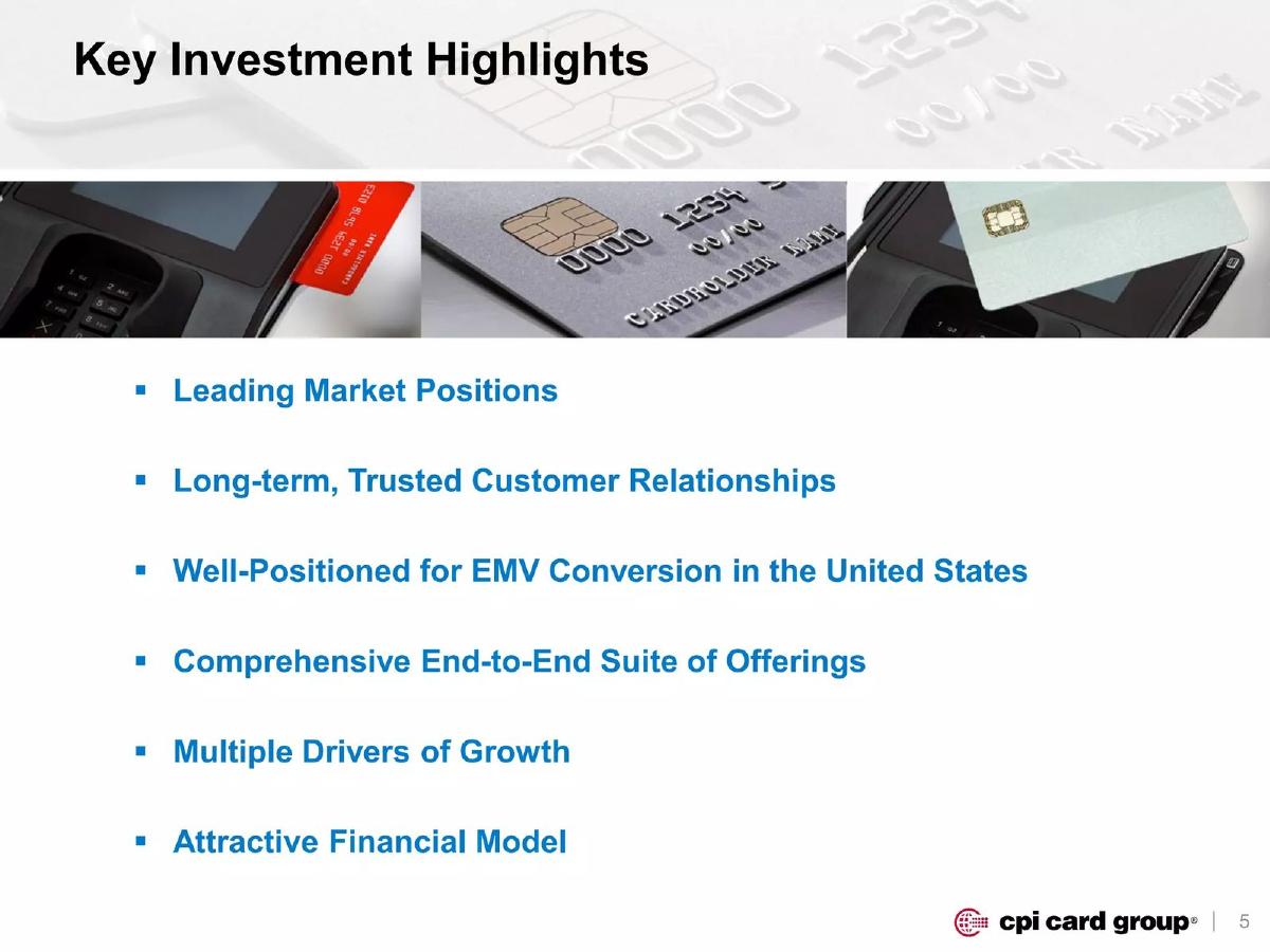 CPI Card Group pitch deck slide 6 of 19