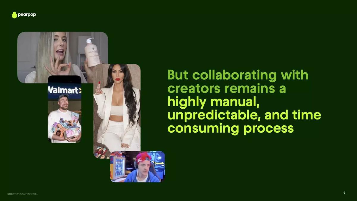 Pearpop pitch deck slide 3 of 19