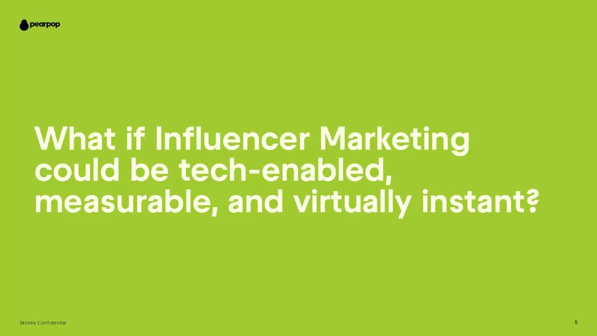 Pearpop pitch deck slide 5 of 19