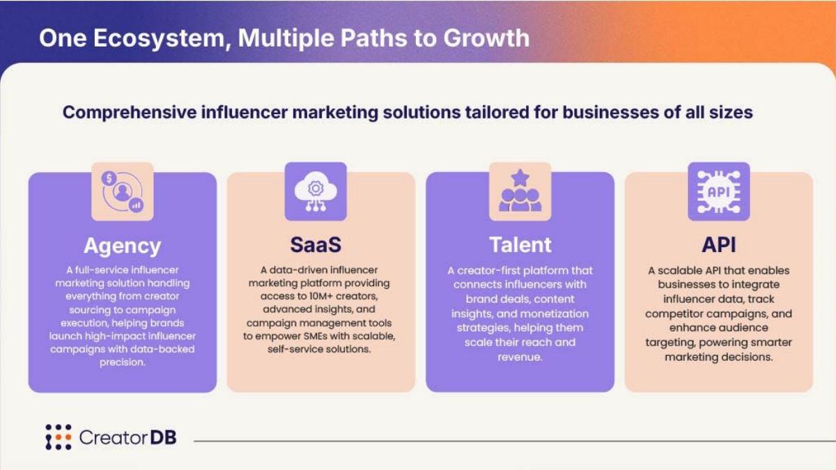 CreatorDB pitch deck slide 5 of 13