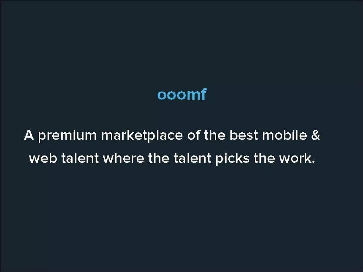 Crew (formerly ooomf) pitch deck slide 4 of 17