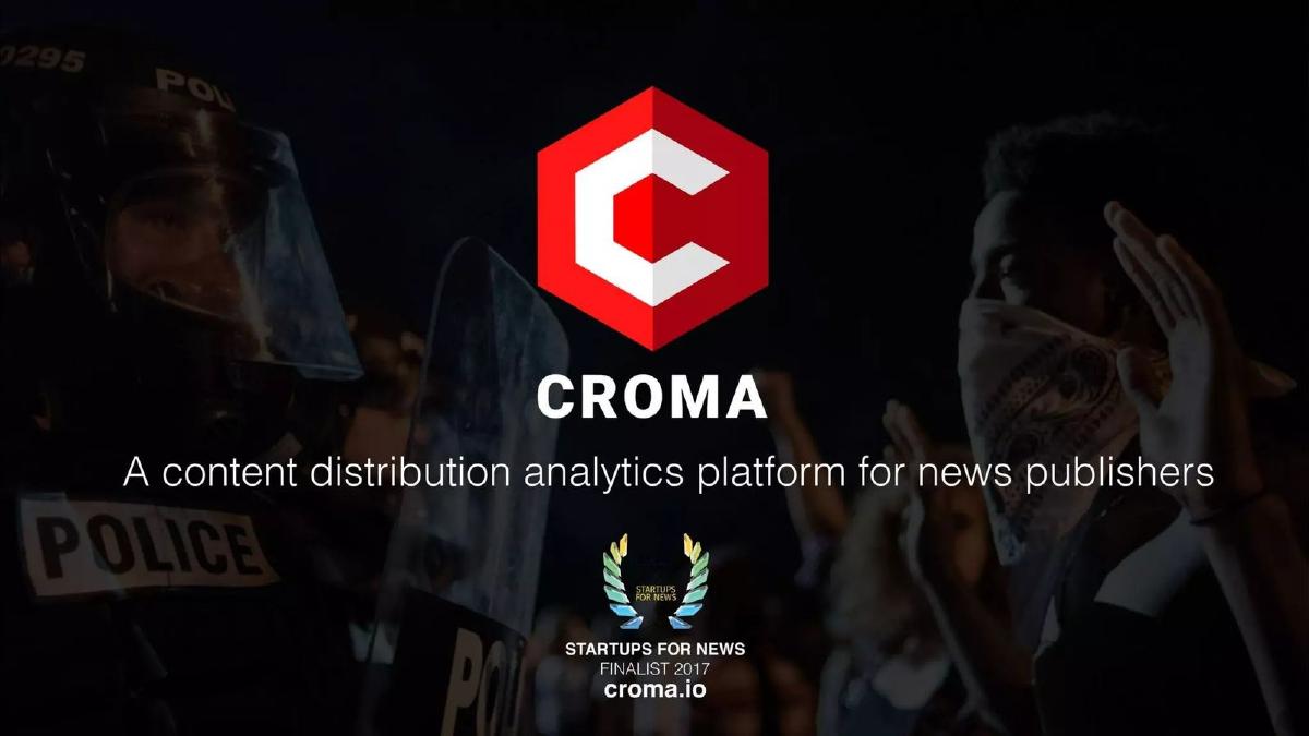 Croma pitch deck slide 1 of 14
