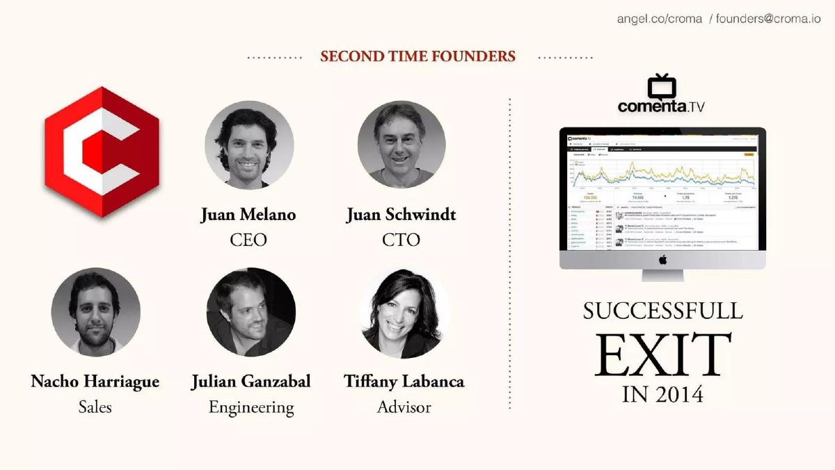 Croma pitch deck slide 2 of 14