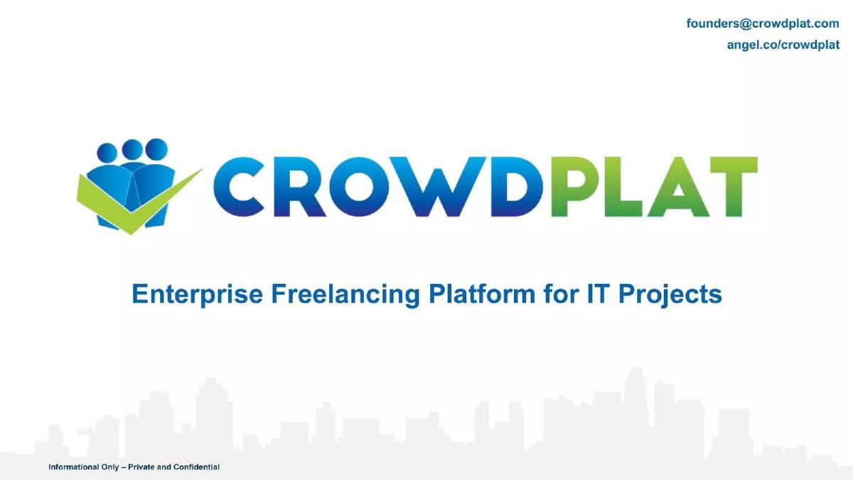 CrowdPlat pitch deck slide 1 of 9