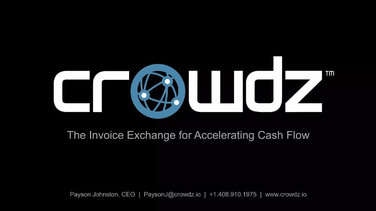 Crowdz pitch deck slide 1 of 10