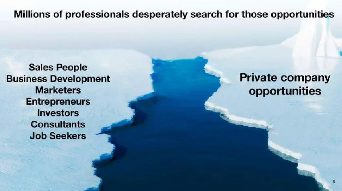 Crunchbase pitch deck slide 3 of 13