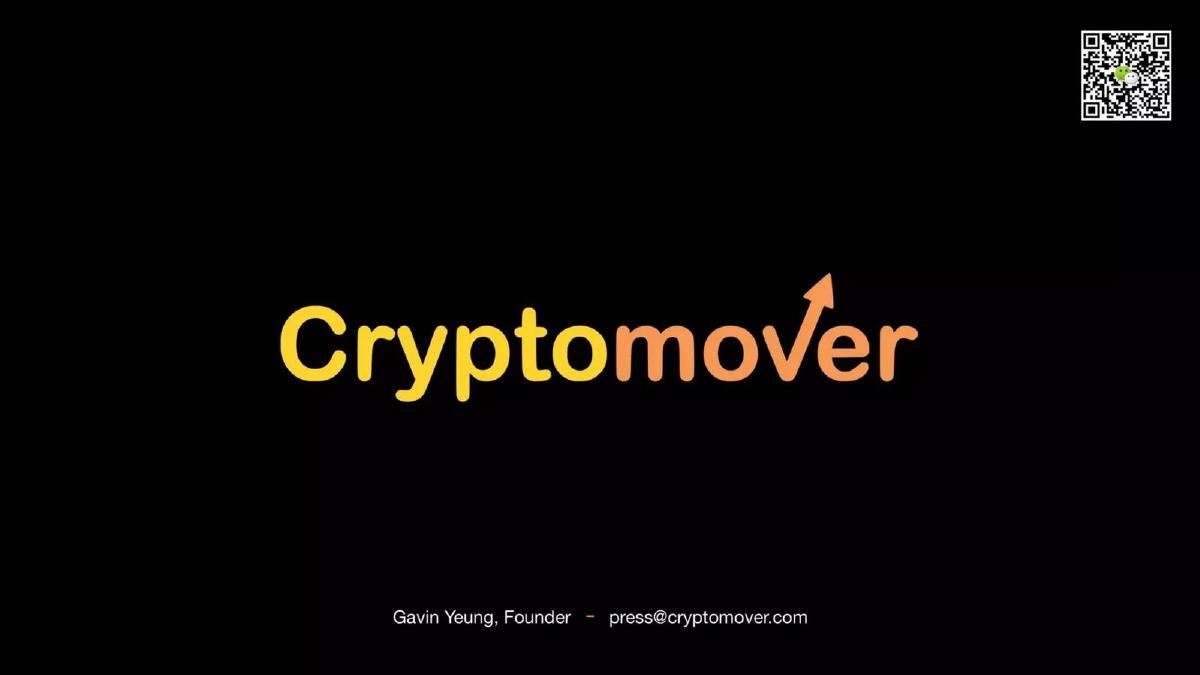 Cryptomover pitch deck slide 1 of 9