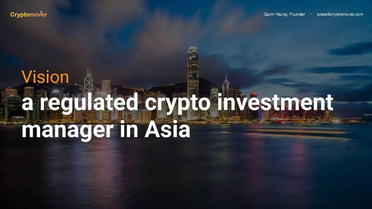Cryptomover pitch deck slide 4 of 9