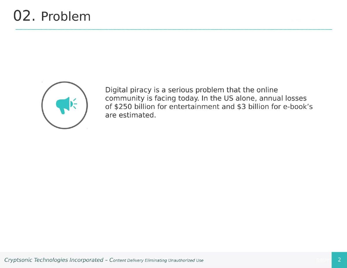 Cryptsonic pitch deck slide 3 of 13