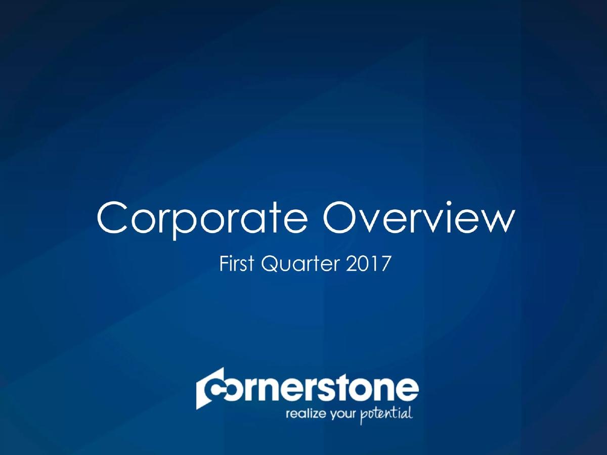 Cornerstone OnDemand (CSOD) pitch deck slide 1 of 21