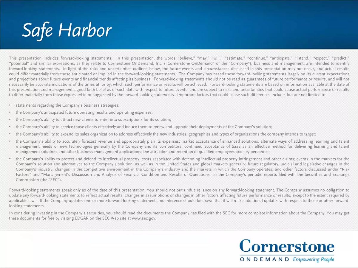 CSOD pitch deck slide 2 of 31