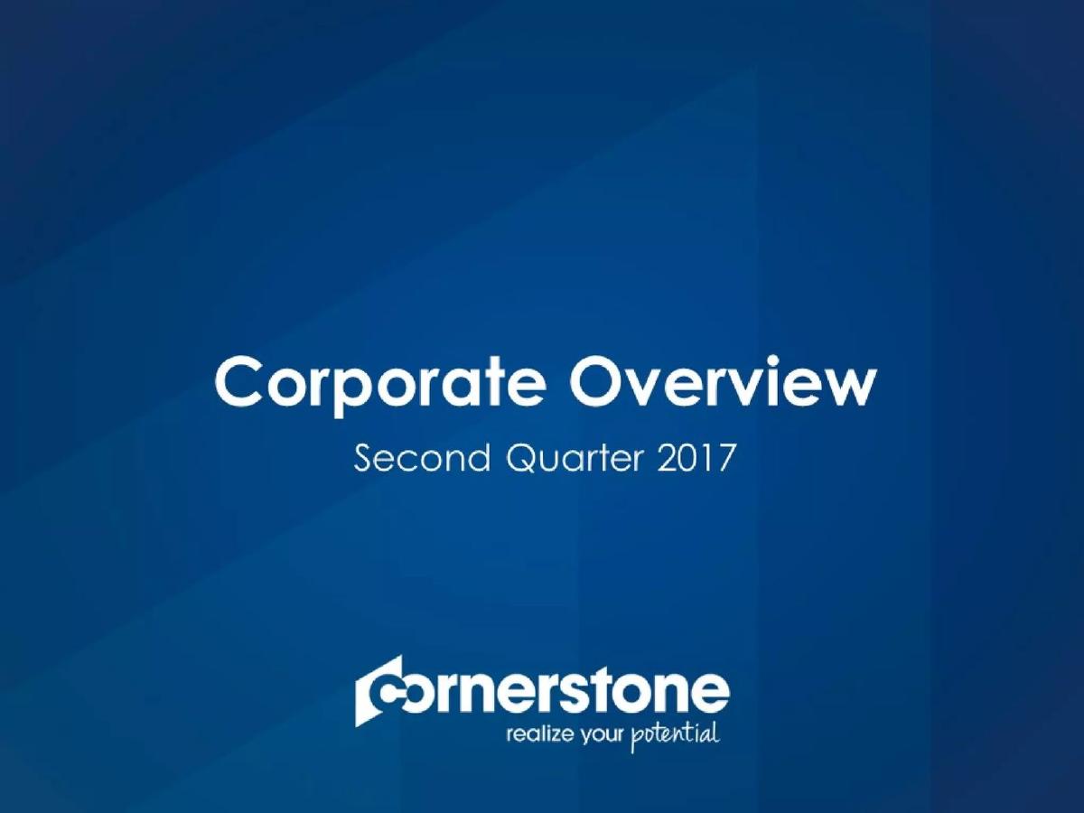 Cornerstone OnDemand (CSOD) pitch deck slide 1 of 20