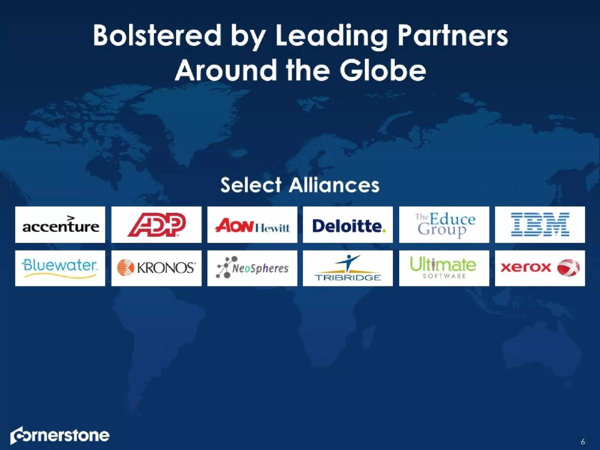 Cornerstone OnDemand (CSOD) pitch deck slide 6 of 20