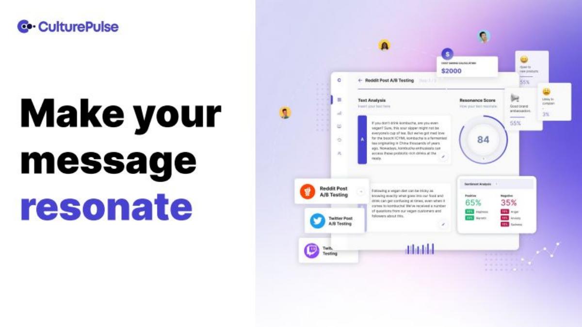 CulturePulse pitch deck slide 1 of 10
