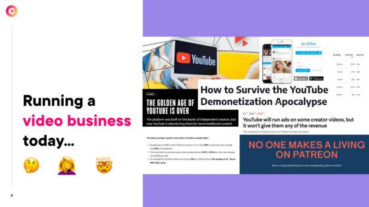 Curastory pitch deck slide 4 of 28