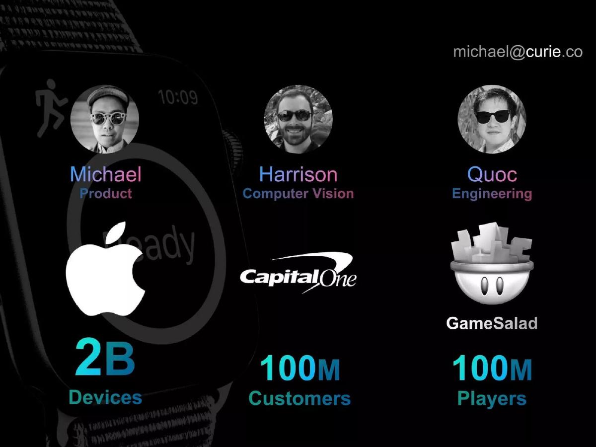 Curie pitch deck slide 2 of 10