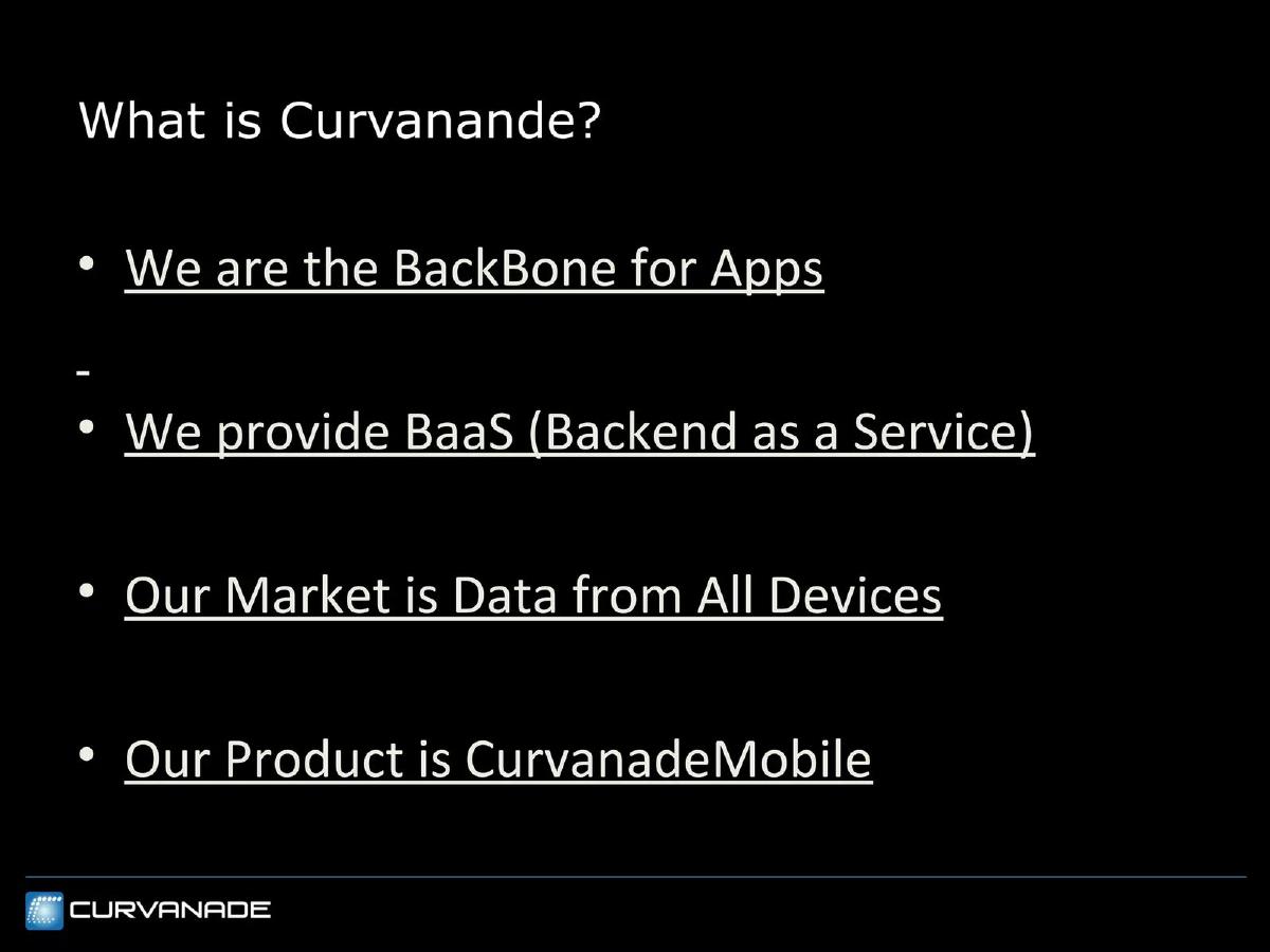 Curvanade pitch deck slide 2 of 11