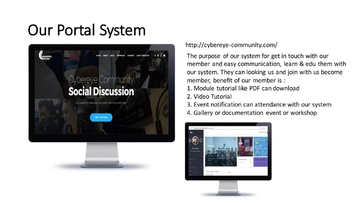 Cybereye Community pitch deck slide 4 of 7