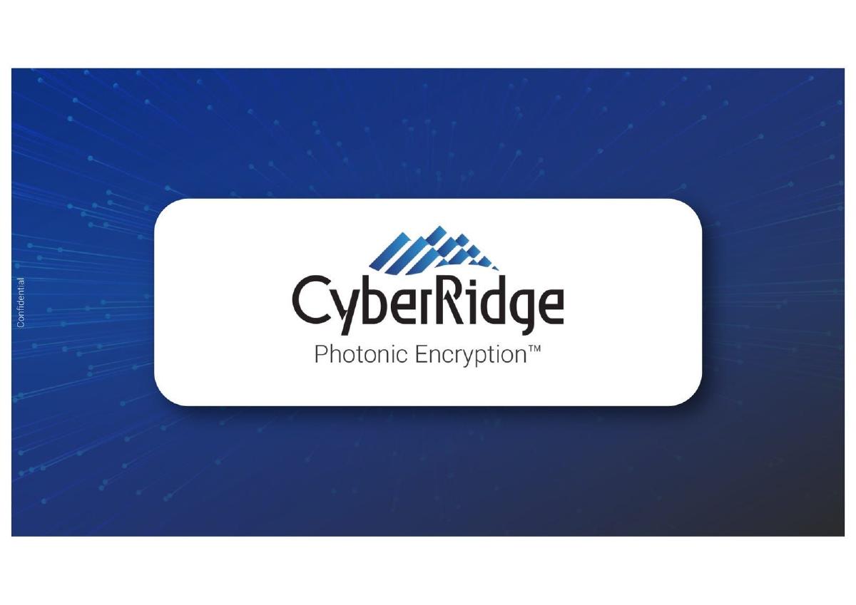 CyberRidge pitch deck slide 1 of 14