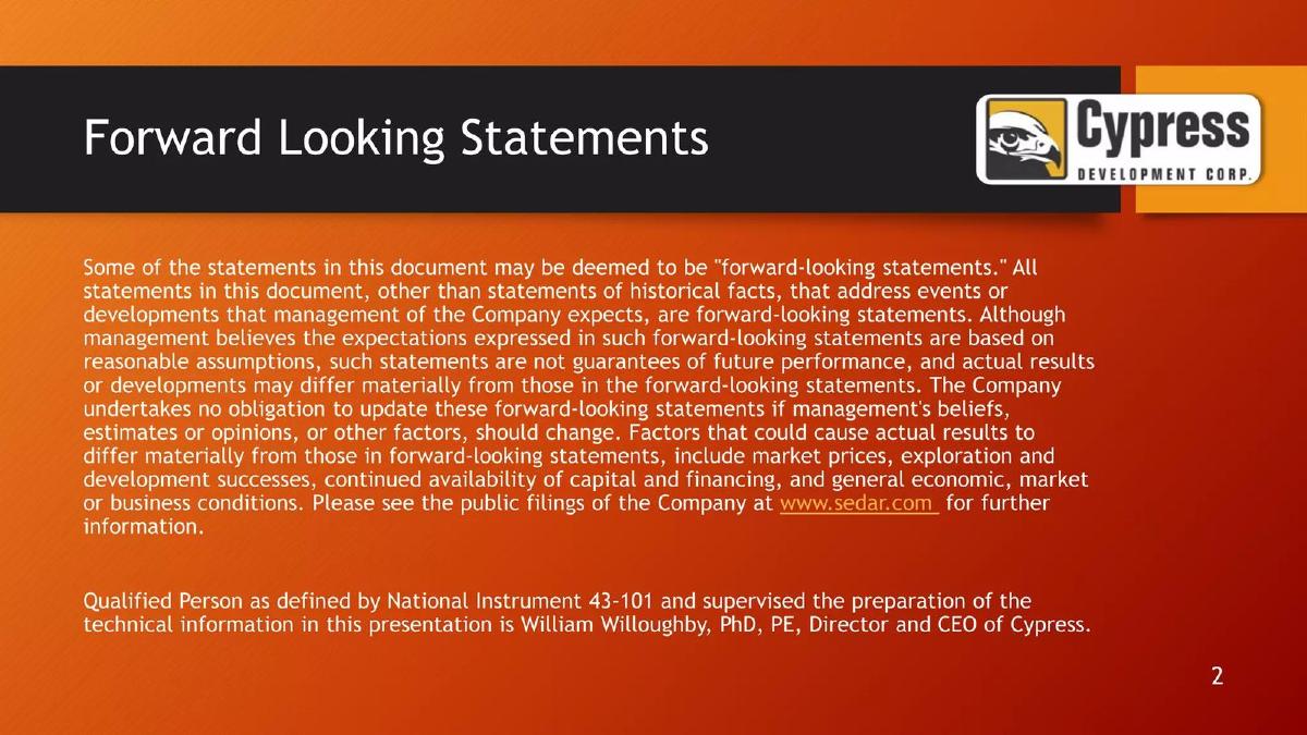 Cypress Development Corp. pitch deck slide 2 of 23