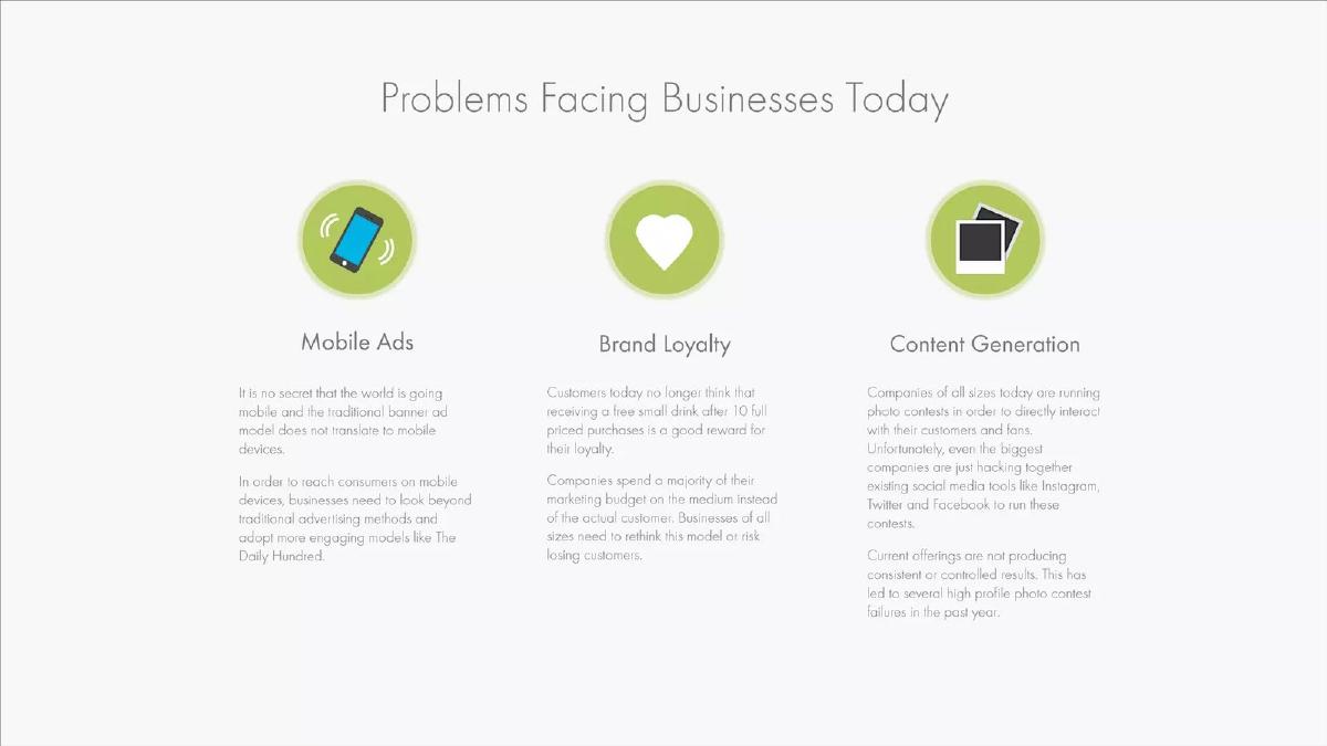 Daily Hundred pitch deck slide 4 of 26